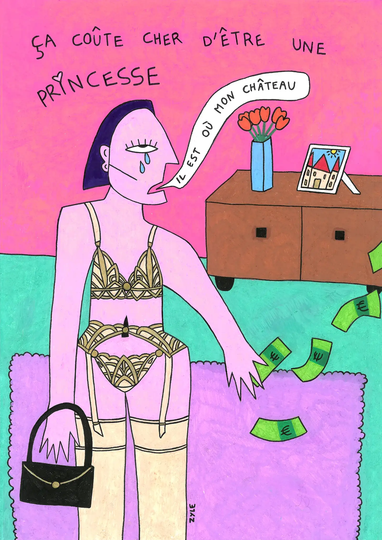 2025/08 Illustration Zyle Ca coûte cher d'être une princesse